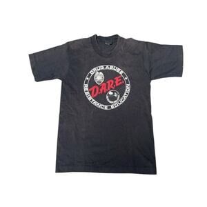 DARE Screen Stars 1980s Black Single Stitch Rare Barstow Police Elementary H